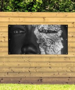 MuchoWow Outdoor-Poster 200x100 Frau - Silber -Gartenaccessoires Verkäufe 2022 6ee45cbd2390458b87207432d8efe110