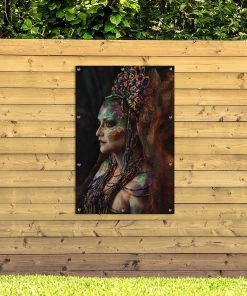 MuchoWow Outdoor-Poster 80x120 Frau - Perlen - -Gartenaccessoires Verkäufe 2022 6f41a3a425c842dfa9a697d4ae2809a3