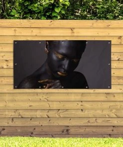 MuchoWow Outdoor-Poster 200x100 Frau - Schwarz -Gartenaccessoires Verkäufe 2022 6fa0efa0ca6145c0bca00c19ac9b12c6 1