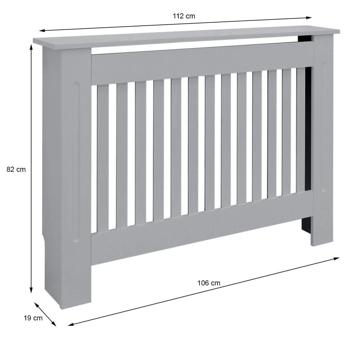 ML-Design Heizkörperverkleidung 112x19x82 cm Grau - 33 x 10 x 115 cm 8 ML-Design Heizkörperverkleidung 112x19x82 cm Grau - 33 x 10 x 115 cm – Bild 6