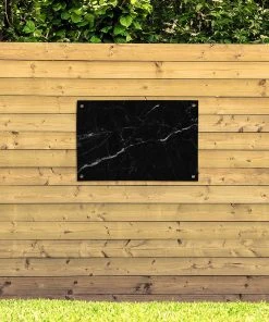 MuchoWow Outdoor-Poster 90x60 Marmor - Schwarz -Gartenaccessoires Verkäufe 2022 70ec3d44e9c84603b018d65b0fcba532