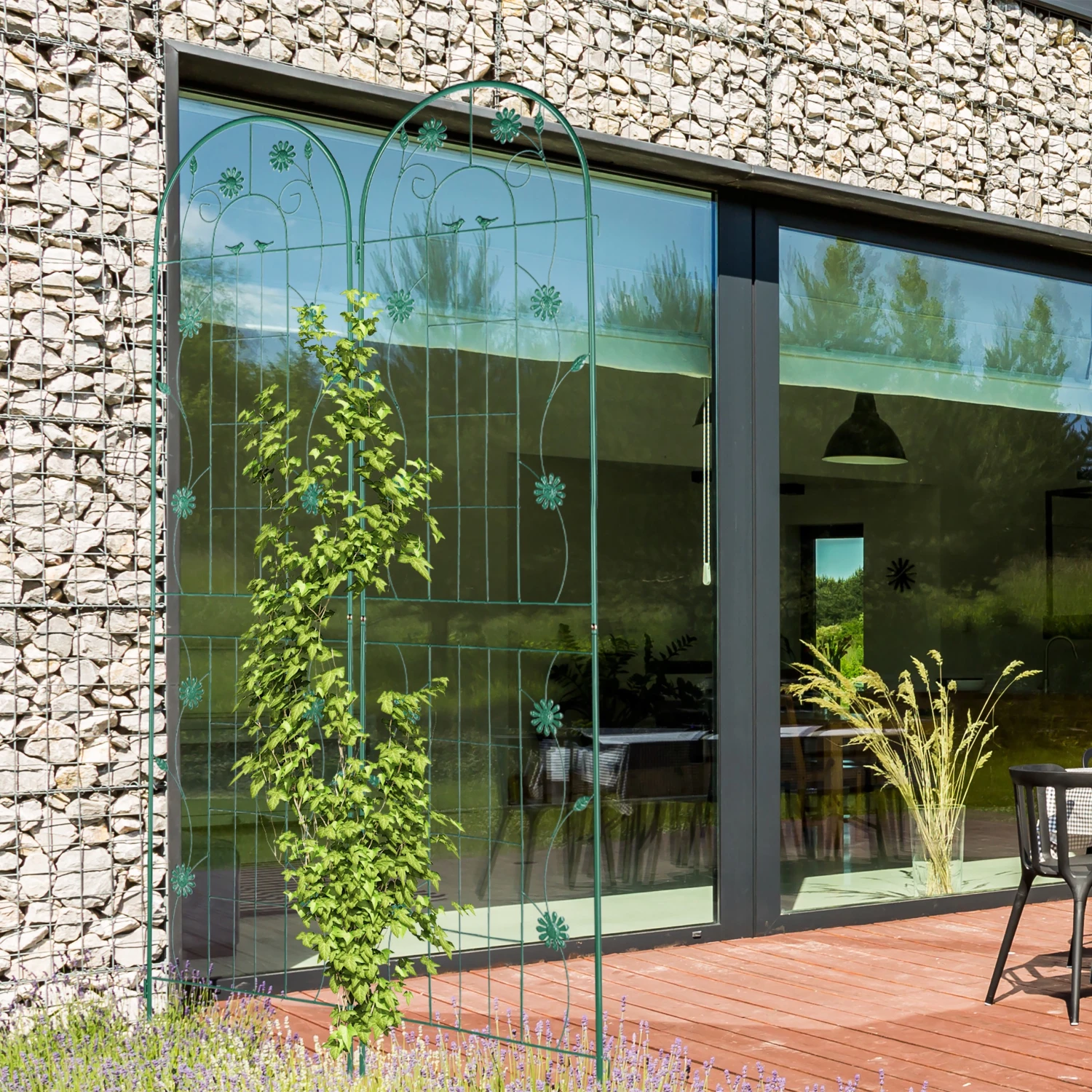 Relaxdays Rankgitter im 2er Set 200 cm 4 Relaxdays Rankgitter im 2er Set 200 cm – Bild 2