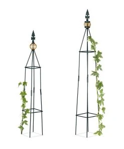 Relaxdays Rankhilfe Pyramide 2er Set