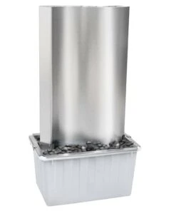 VidaXL Gartenbrunnen - vidaXL Gartenbrunnen Silbern 60,2x37x122,1 cm Edelstahl