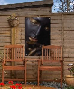 MuchoWow Outdoor-Poster 40x60 Frau - Gold - -Gartenaccessoires Verkäufe 2022 7621477f05ba4de3a9687b0f6bae76b6