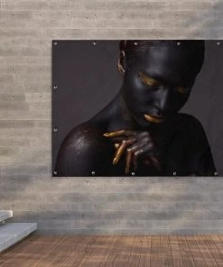 MuchoWow Outdoor-Poster 180x120 Frau - Schwarz -Gartenaccessoires Verkäufe 2022 766eaf70803a4e6383e9bf2199e05f82