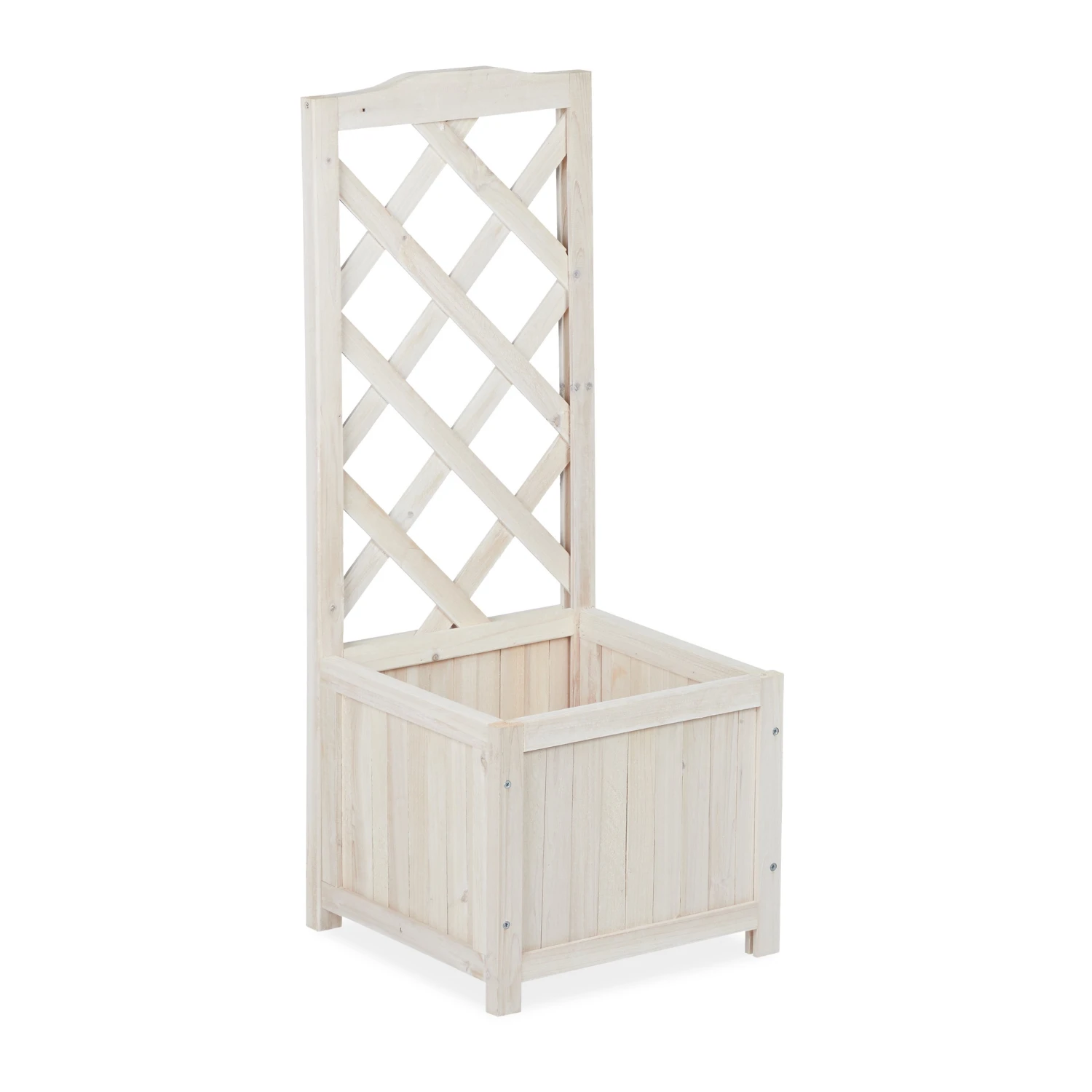 Relaxdays Holz Rankkasten weiß - 36 x 90 x 36 cm 3 Relaxdays Holz Rankkasten weiß - 36 x 90 x 36 cm