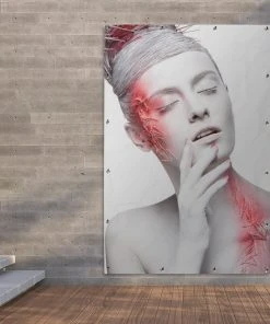 MuchoWow Outdoor-Poster 120x180 Frau - Weiß - -Gartenaccessoires Verkäufe 2022 796ce903db684fcbaf79d309a88ea537