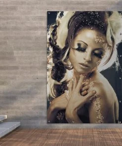 MuchoWow Outdoor-Poster 120x180 Frau - Gold - -Gartenaccessoires Verkäufe 2022 7a7e54484ad64342915a2a00264d48a9