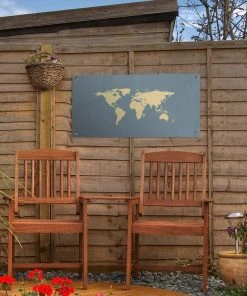 MuchoWow Outdoor-Poster 60x30 Weltkarte - Gelb -Gartenaccessoires Verkäufe 2022 7ad37fdd71444a8a841b17559a32c38d