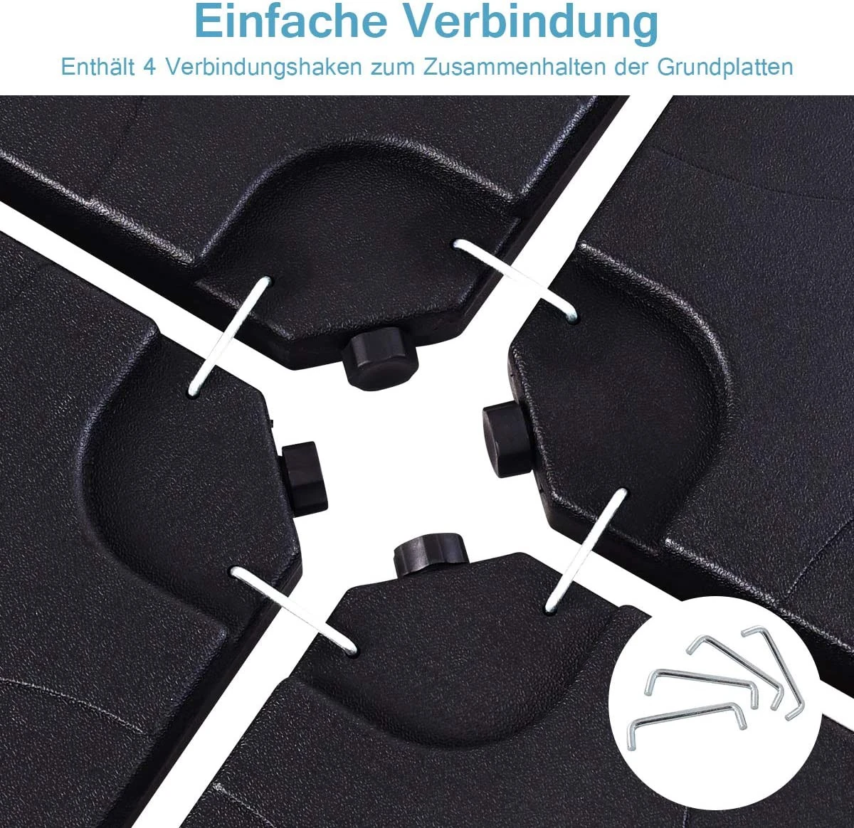 Costway 4-teiliger Sonnenschirmständer 7 Costway 4-teiliger Sonnenschirmständer – Bild 5