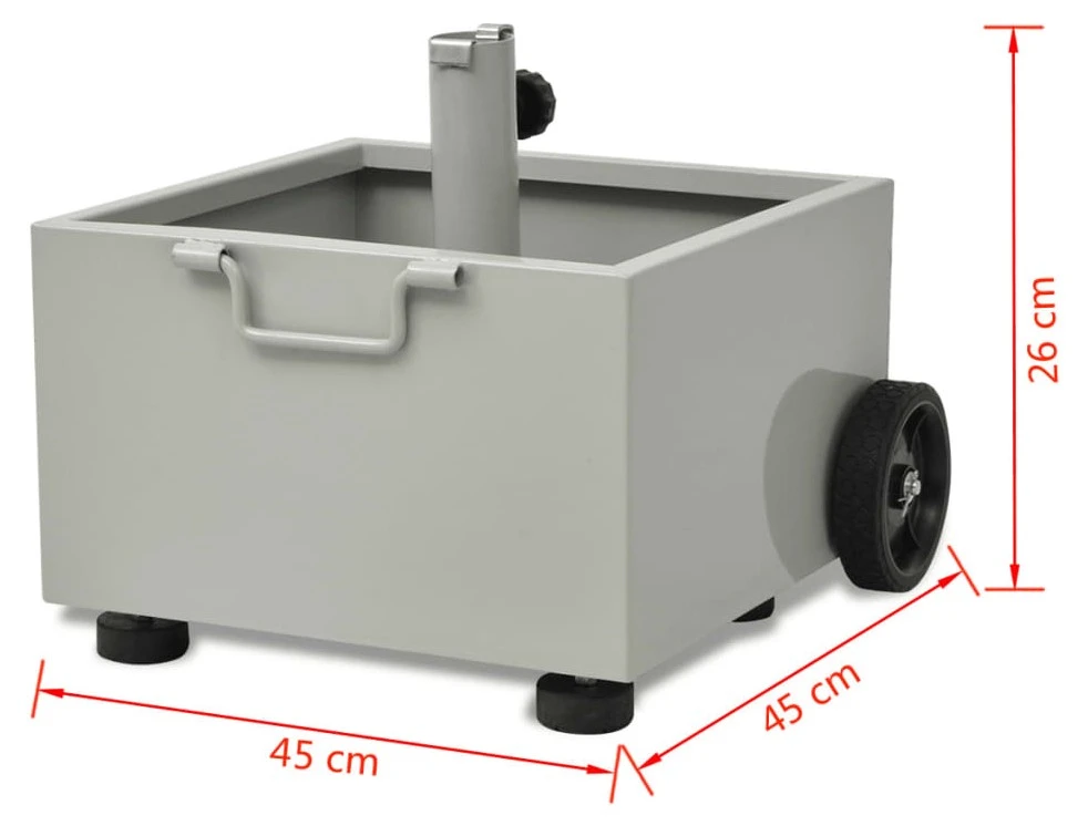 VidaXL Sonnenschirmständer - vidaXL Bepflanzbarer Sonnenschirmständer Blumentopf Grau 8 VidaXL Sonnenschirmständer - vidaXL Bepflanzbarer Sonnenschirmständer Blumentopf Grau – Bild 6