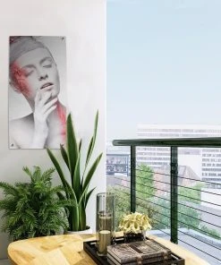 MuchoWow Outdoor-Poster 30x60 Frau - Weiß - -Gartenaccessoires Verkäufe 2022 7c4c84abfca240a89df69fd379c09f01