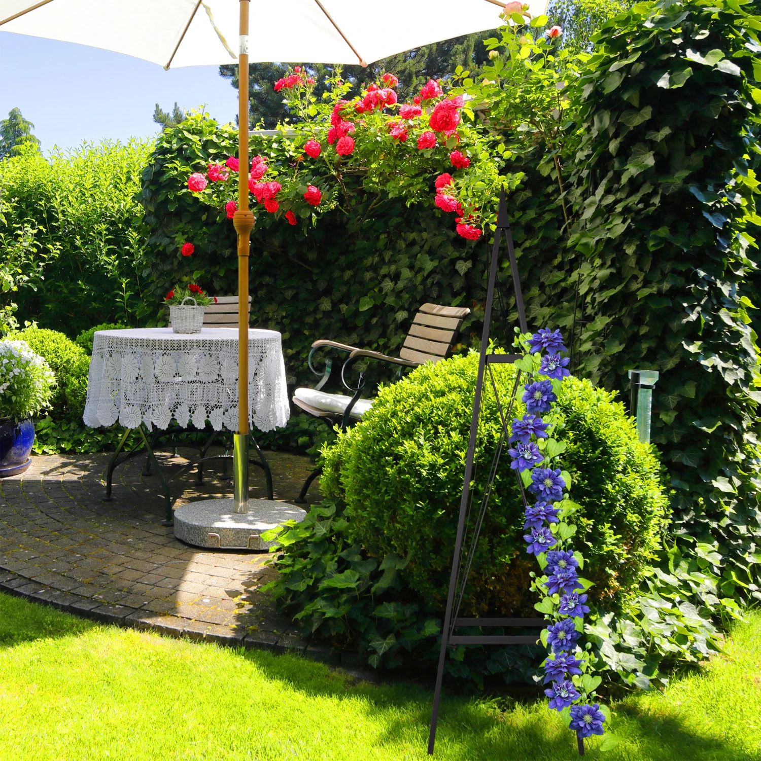 Relaxdays 4 x Metall Rankhilfe eckig 5 Relaxdays 4 x Metall Rankhilfe eckig – Bild 3