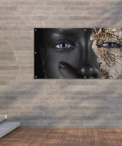 MuchoWow Outdoor-Poster 200x100 Frau - Gold - -Gartenaccessoires Verkäufe 2022 82473eb334b6423191a9e09df93260f2