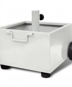 VidaXL Sonnenschirmständer - vidaXL Bepflanzbarer Sonnenschirmständer Blumentopf Weiß