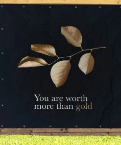 MuchoWow Outdoor-Poster 200x200 Blätter - Gold -Gartenaccessoires Verkäufe 2022 8292281953d440e1b923f74a5ae763d7