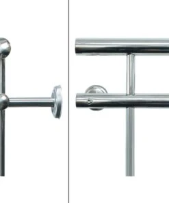 ECD Germany Französischer Balkon glänzend 90x225 cm - Silber - Tiefe: 225 cm -Gartenaccessoires Verkäufe 2022 84ab66d2ec45409283eb4728bcd0d4b1