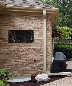 MuchoWow Outdoor-Poster 80x40 Marmor - Schwarz -Gartenaccessoires Verkäufe 2022 84be944de94247809366f6282f5f4881