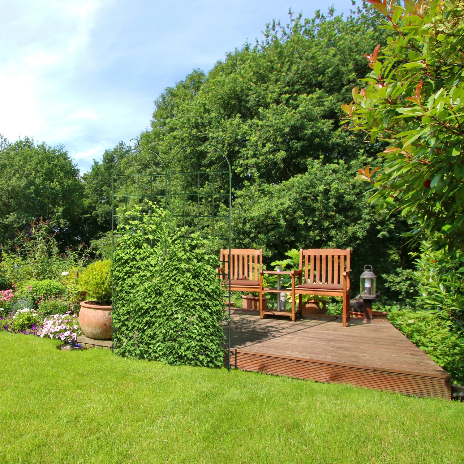 Relaxdays Rankgitter 2er Set 220 cm 4 Relaxdays Rankgitter 2er Set 220 cm – Bild 2