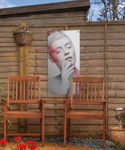 MuchoWow Outdoor-Poster 30x60 Frau - Weiß - -Gartenaccessoires Verkäufe 2022 8660fb12cf9749a9b049d176fd068a12