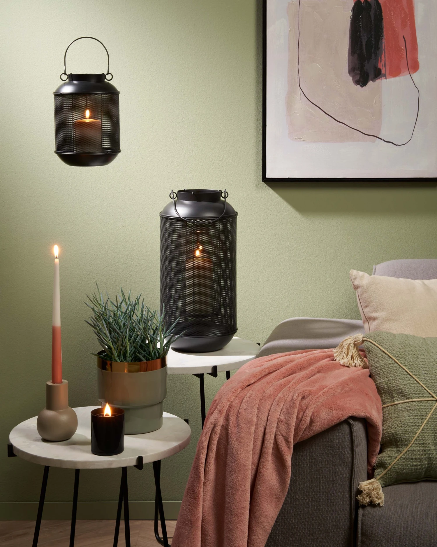 Mica Decorations Laterne Borneo - 16 x 23 x 16 cm - Durchmesser: 16 cm 4 Mica Decorations Laterne Borneo - 16 x 23 x 16 cm - Durchmesser: 16 cm – Bild 2