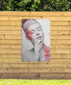 MuchoWow Outdoor-Poster 80x120 Frau - Weiß - -Gartenaccessoires Verkäufe 2022 8c7740608ffa48108df3c4eb5847e587