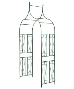 VidaXL Gartenbogen - vidaXL Rosenbogen mit Deko-Spitzen Dunkelgrün