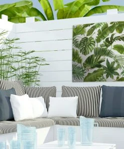 MuchoWow Outdoor-Poster 50x50 Blätter - Weiß - -Gartenaccessoires Verkäufe 2022 930b60292b794ec093cbef98ab719d5f