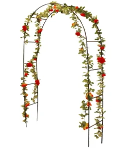 ProGarden Pergola, Rosenbogen - 140 x 36 x 240 cm - ProGarden Rosenbogen mit Metallgestell 13 mm