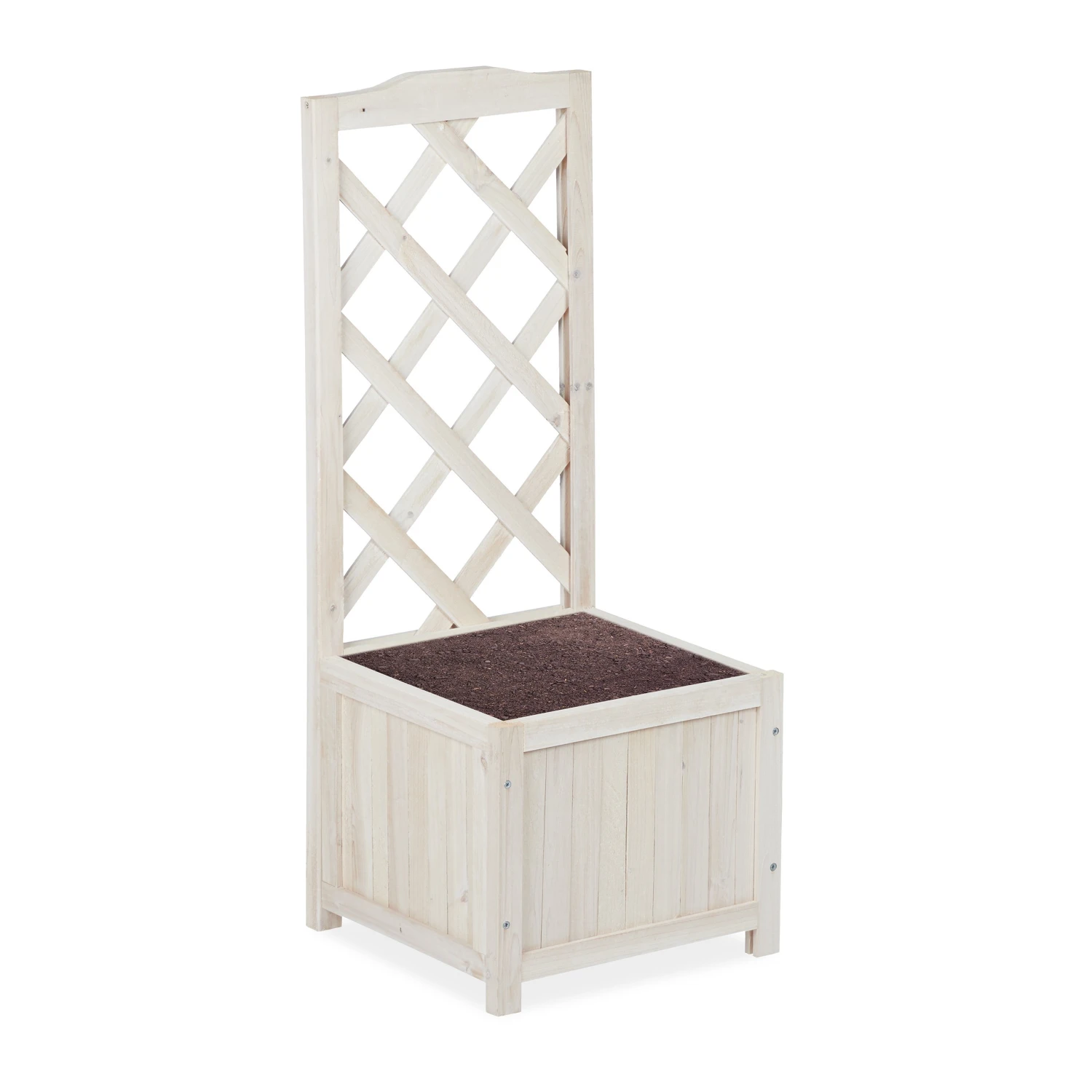 Relaxdays Holz Rankkasten weiß - 36 x 90 x 36 cm 7 Relaxdays Holz Rankkasten weiß - 36 x 90 x 36 cm – Bild 5