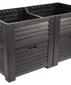 Dynamic24 XXL Hochbeet 400L Schrank Frühbeet