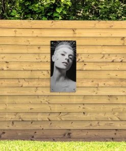 MuchoWow Outdoor-Poster 40x80 Frau - Schwarz - -Gartenaccessoires Verkäufe 2022 9659abfbabbf4c29b45bac81f1ff083e