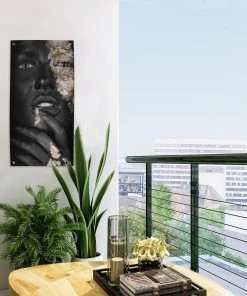 MuchoWow Outdoor-Poster 30x60 Frau - Blattgold -Gartenaccessoires Verkäufe 2022 9af83b6d3b4a4ade8e0529a97849a5db