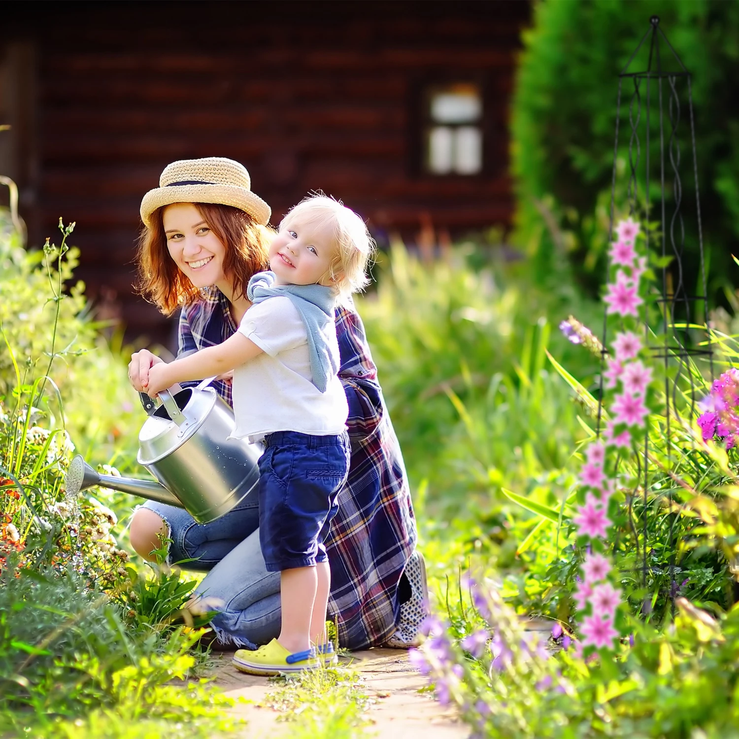 Relaxdays Eckige Rankhilfe schwarz 5 Relaxdays Eckige Rankhilfe schwarz – Bild 3