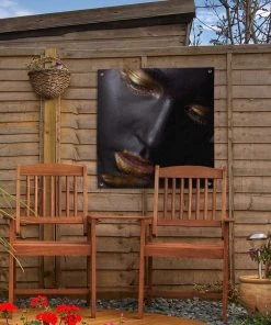 MuchoWow Outdoor-Poster 50x50 Frau - Gold - -Gartenaccessoires Verkäufe 2022 9ce4ad56648e41cf8258eba161f38bc4