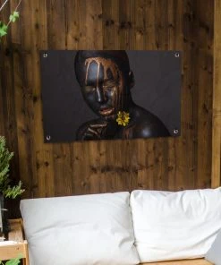 MuchoWow Outdoor-Poster 90x60 Frau - Gold - -Gartenaccessoires Verkäufe 2022 9f57eebe6f9e4bbd97a4d9cfad7c4126