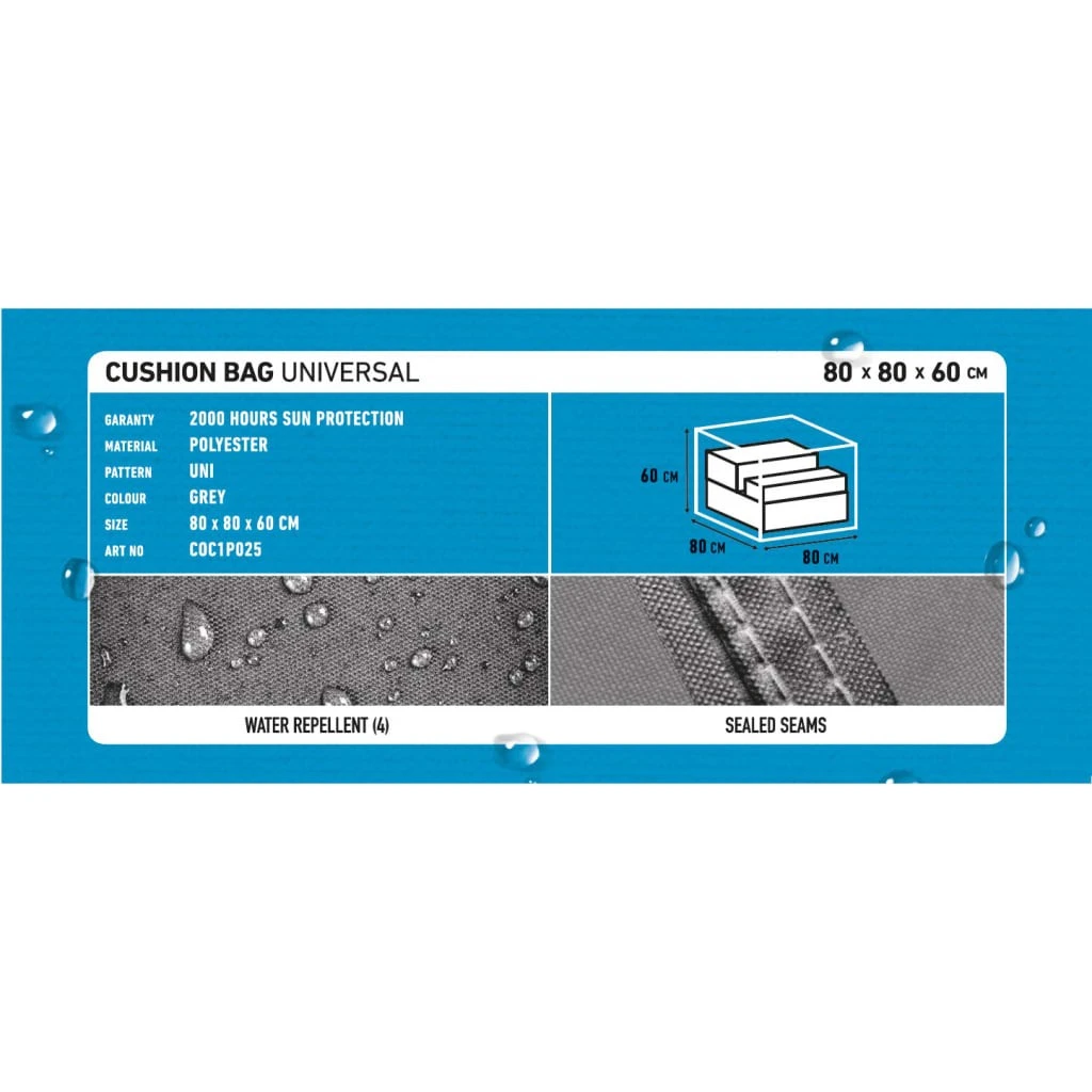 Madison Gartenmöbel-Abdeckung - Madison Gartenauflagen-Abdeckung 80x80x60 cm Grau 9 Madison Gartenmöbel-Abdeckung - Madison Gartenauflagen-Abdeckung 80x80x60 cm Grau – Bild 7