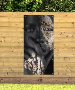 MuchoWow Outdoor-Poster 100x200 Frau - Gold - -Gartenaccessoires Verkäufe 2022 a01a14940a5f4e75b95fb3c5e93a7af1
