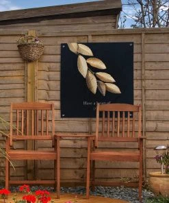 MuchoWow Outdoor-Poster 50x50 Blätter - Gold - -Gartenaccessoires Verkäufe 2022 a01be931598943abb8ed2aa42b784e71