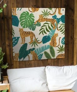 MuchoWow Outdoor-Poster 100x100 Leopard - -Gartenaccessoires Verkäufe 2022 a04f14c9e40e4ad1bd119fcda872daba