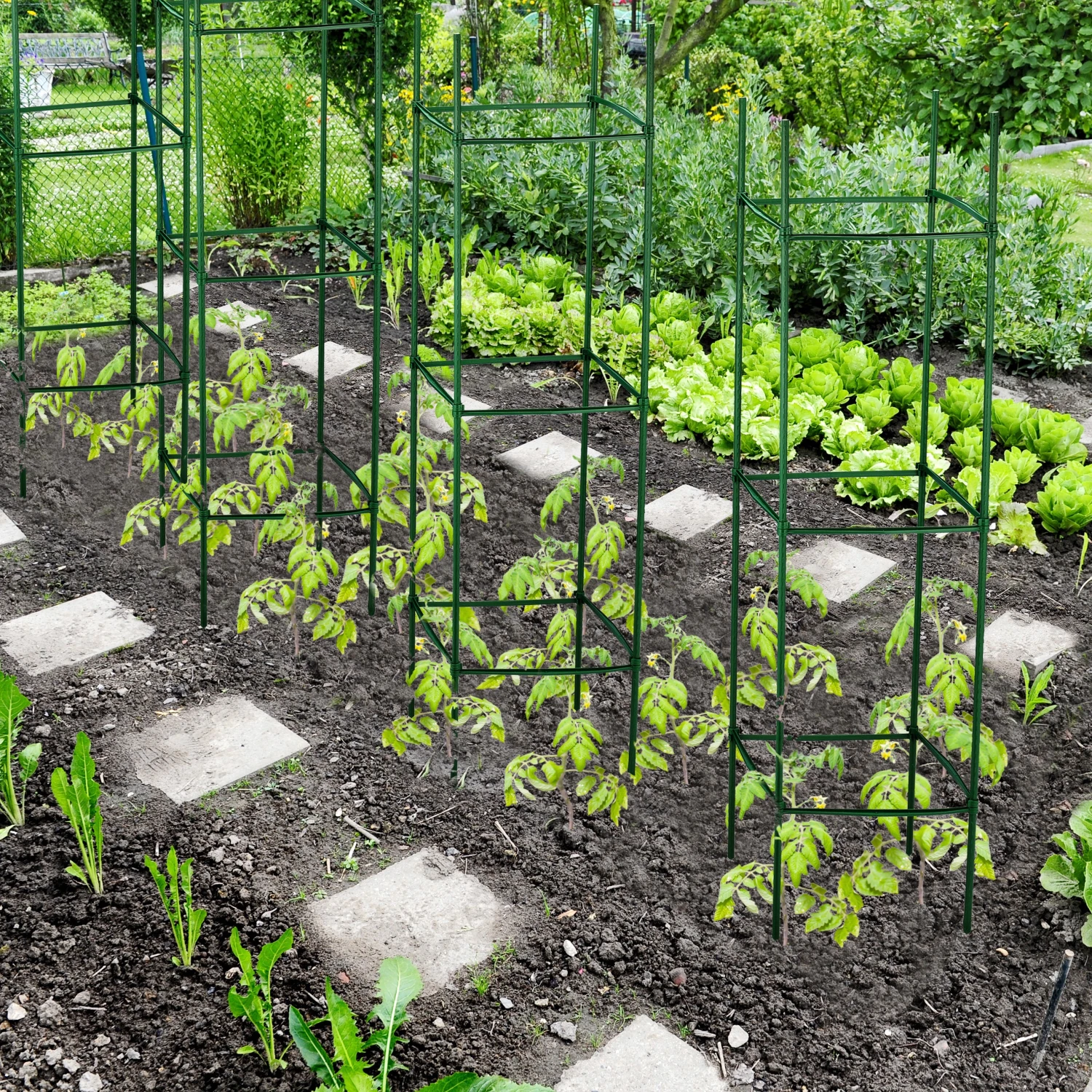 Relaxdays Rankhilfe 4er Set 120 cm 4 Relaxdays Rankhilfe 4er Set 120 cm – Bild 2