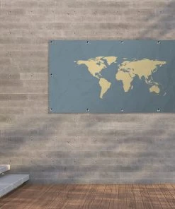 MuchoWow Outdoor-Poster 200x100 Weltkarte - -Gartenaccessoires Verkäufe 2022 a4c654402c5346289058256b1d994f6c