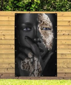 MuchoWow Outdoor-Poster 120x180 Frau - Gold - -Gartenaccessoires Verkäufe 2022 a56748a64ace43a495af87526951956d