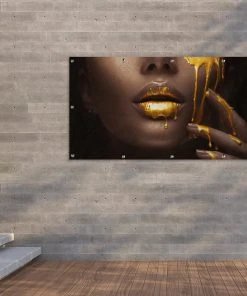 MuchoWow Outdoor-Poster 160x80 Gold - Frau - -Gartenaccessoires Verkäufe 2022 a723f2d07d3b4fd6ad314bcf33430308