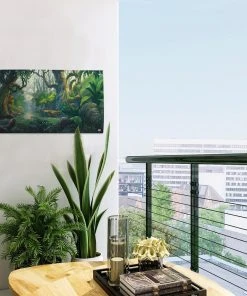 MuchoWow Outdoor-Poster 60x30 Wald - Malerei - -Gartenaccessoires Verkäufe 2022 a735c360882d48a7a1349256f1487205