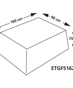 Eurotrail Schutzhülle für Gartentisch Grau - 90 x 160 cm -Gartenaccessoires Verkäufe 2022 ac72a42fe8624d119f7662e8995bbedf