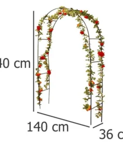 ProGarden Pergola, Rosenbogen - 140 x 36 x 240 cm - ProGarden Rosenbogen mit Metallgestell 13 mm -Gartenaccessoires Verkäufe 2022 ad2abaedaa224a2e8304c59d7b1902f0