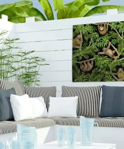 MuchoWow Outdoor-Poster 50x50 Faultier - Palme -Gartenaccessoires Verkäufe 2022 ad31a702e1064a1abf03a2b7e99c16f6