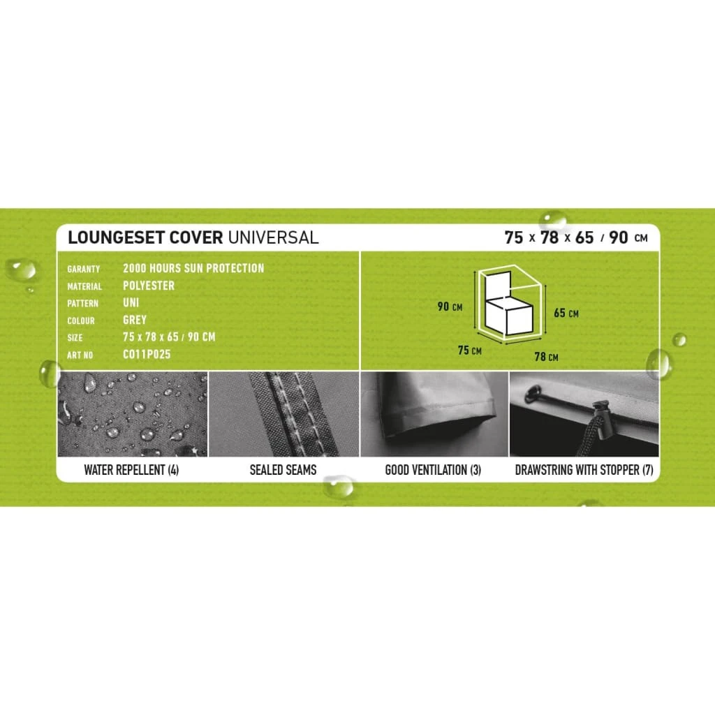 Madison Lounge-Möbel-Abdeckung Grau - Madison Gartenstuhl-Abdeckung 75x78x90 cm Grau 10 Madison Lounge-Möbel-Abdeckung Grau - Madison Gartenstuhl-Abdeckung 75x78x90 cm Grau – Bild 8